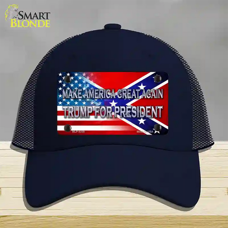 Make America Great Again Novelty License Plate Hat Mesh / Navy