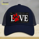 Love Paw Novelty License Plate Hat Mesh / Navy