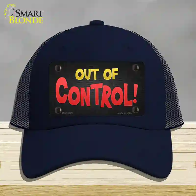 Out Of Control Novelty License Plate Hat Mesh / Navy