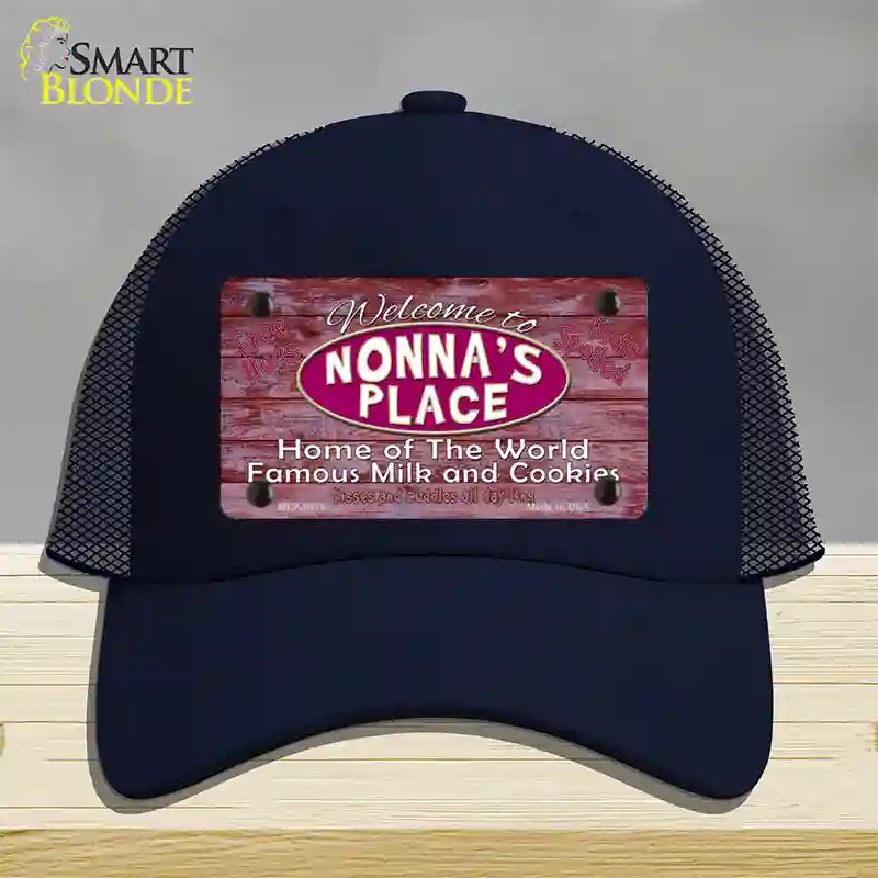 Nonnas Place Novelty License Plate Hat Mesh / Navy