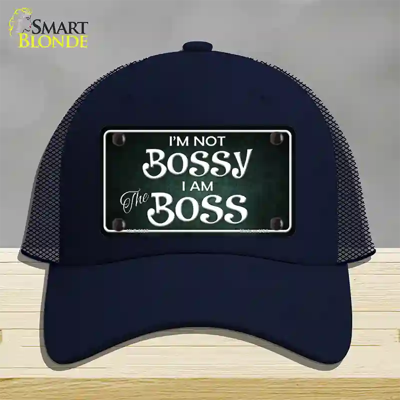 Im Not Bossy Novelty License Plate Hat Mesh / Navy