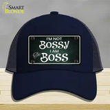 Im Not Bossy Novelty License Plate Hat Mesh / Navy