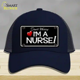 Im A Nurse Novelty License Plate Hat Mesh / Navy