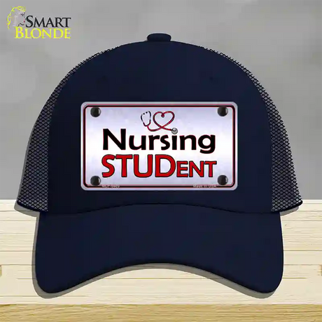 Nursing Student Novelty License Plate Hat Mesh / Navy