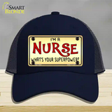 Im A Nurse Tan Novelty License Plate Hat Mesh / Navy