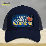 This Girl Loves Her Warriors Novelty License Plate Hat Mesh / Navy