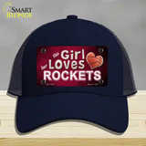 This Girl Loves Her Rockets Novelty License Plate Hat Mesh / Navy