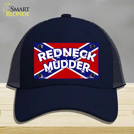 Redneck Mudder Novelty License Plate Hat Mesh / Navy