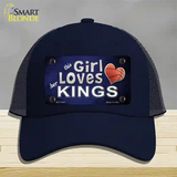 This Girl Loves Her Kings Novelty License Plate Hat Mesh / Navy