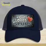 This Girl Loves Her Spurs Novelty License Plate Hat Mesh / Navy