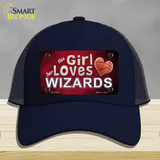 This Girl Loves Her Wizards Novelty License Plate Hat Mesh / Navy