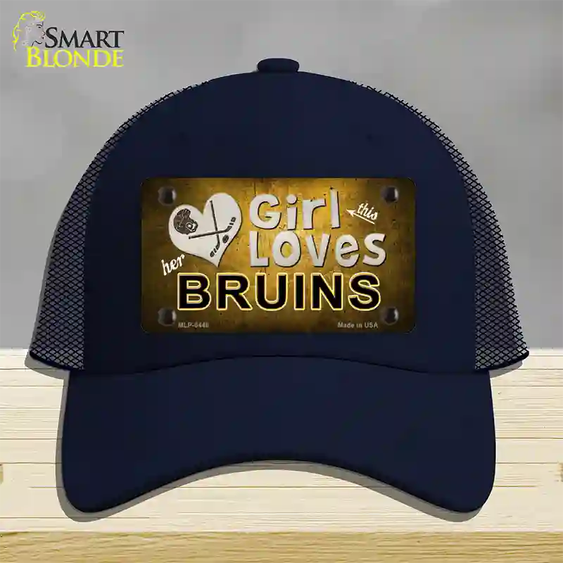 This Girl Loves Her Bruins Novelty License Plate Hat Mesh / Navy