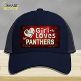 This Girl Loves Her Panthers Hockey Novelty License Plate Hat Mesh / Navy