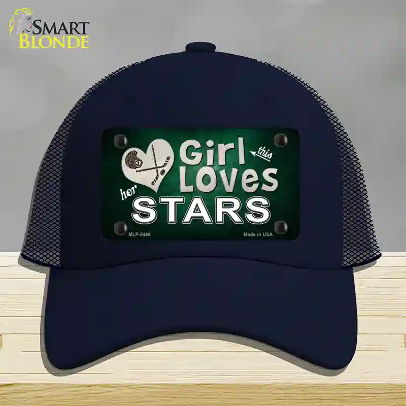 This Girl Loves Her Stars Novelty License Plate Hat Mesh / Navy