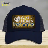 This Girl Loves Her Predators Novelty License Plate Hat Mesh / Navy