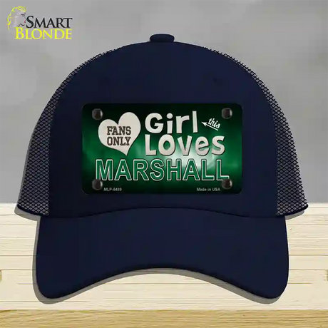 This Girl Loves Marshall Novelty License Plate Hat Mesh / Navy