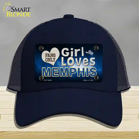 This Girl Loves Memphis Novelty License Plate Hat Mesh / Navy