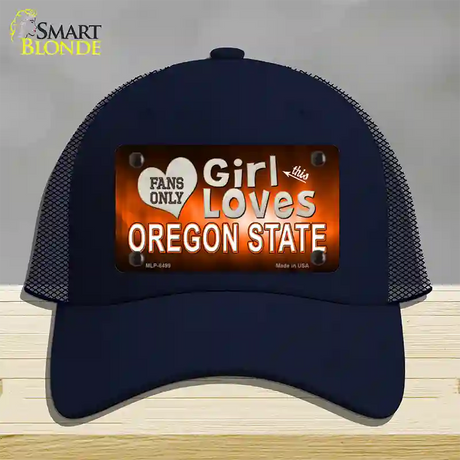 This Girl Loves Oregon State Novelty License Plate Hat Mesh / Navy