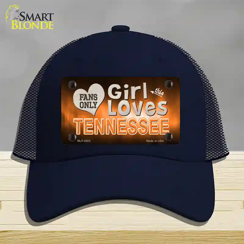 This Girl Loves Tennessee Novelty License Plate Hat Mesh / Navy