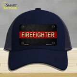 Firefighter Thin Red Line Novelty License Plate Hat Mesh / Navy