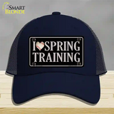 I Love Spring Training Novelty License Plate Hat Mesh / Navy