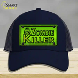 Zombie Killer Novelty License Plate Hat Mesh / Navy