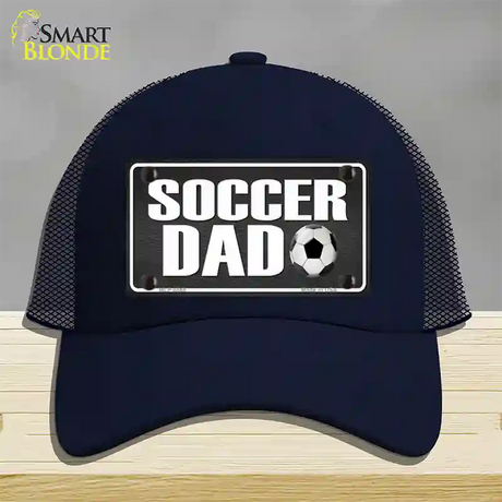 Soccer Dad Novelty License Plate Hat Mesh / Navy