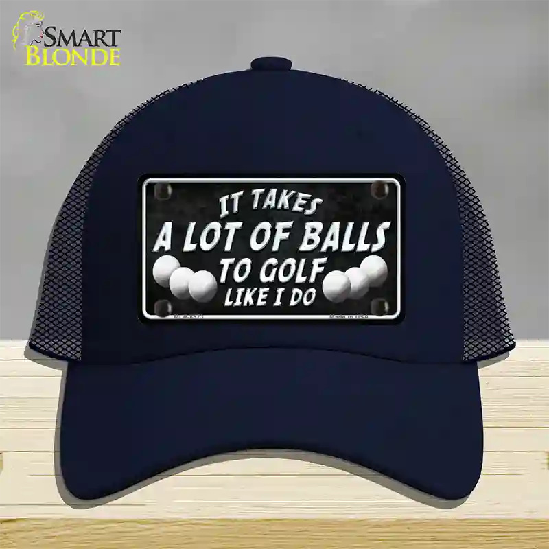 A Lot Of Balls Novelty License Plate Hat Mesh / Navy