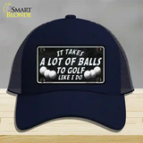 A Lot Of Balls Novelty License Plate Hat Mesh / Navy