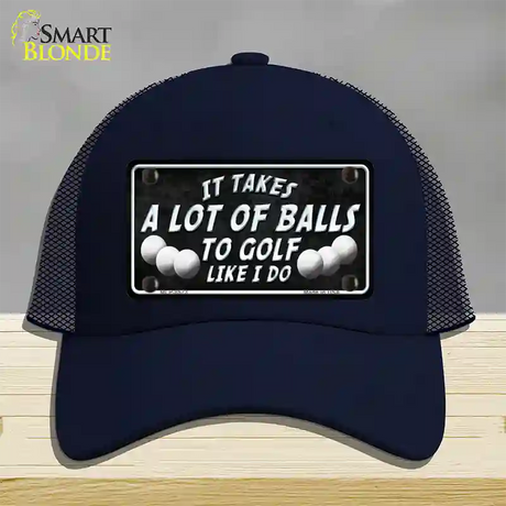 A Lot Of Balls Novelty License Plate Hat Mesh / Navy