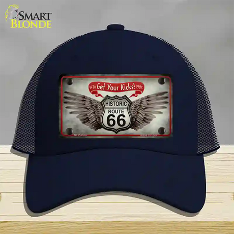 Get Your Kicks Novelty License Plate Hat Mesh / Navy