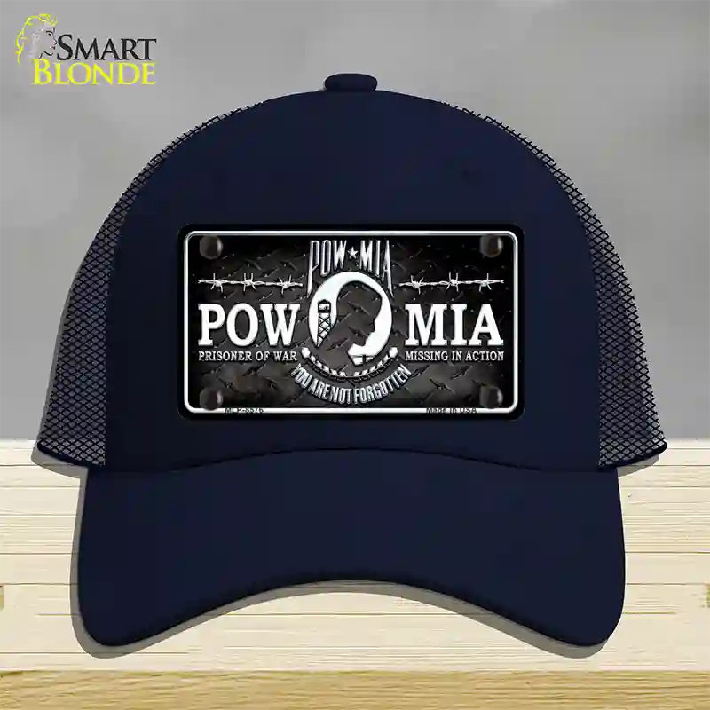 POW MIA Novelty License Plate Hat Mesh / Navy