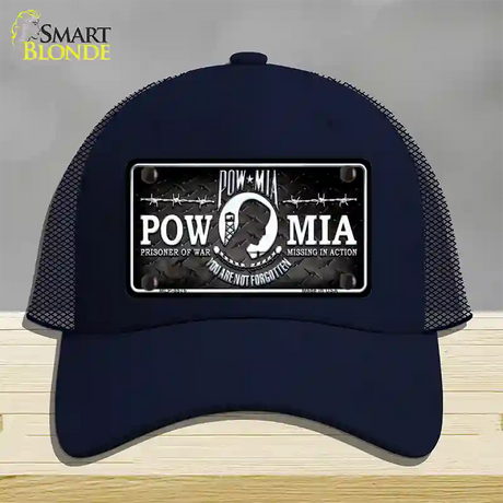 POW MIA Novelty License Plate Hat Mesh / Navy