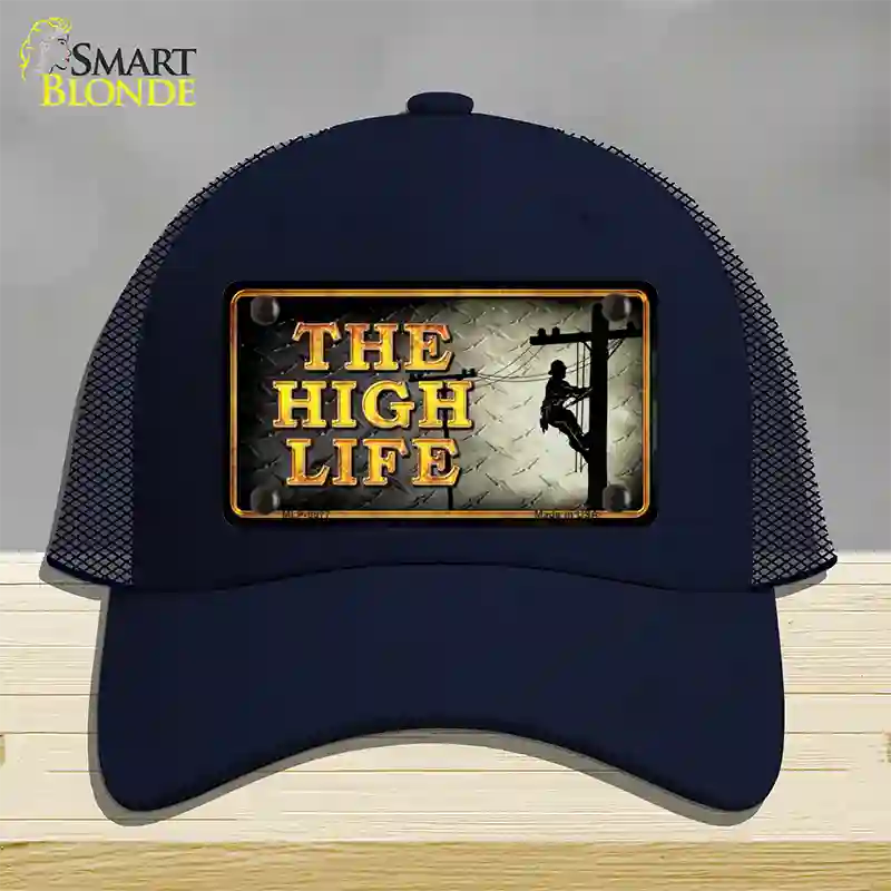 The High Life Novelty License Plate Hat Mesh / Navy