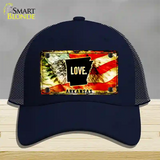 Arkansas Love Novelty License Plate Hat Mesh / Navy