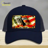 Delaware Love Novelty License Plate Hat Mesh / Navy