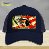 Michigan Love Novelty License Plate Hat Mesh / Navy