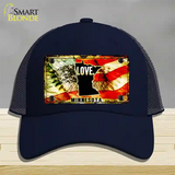 Minnesota Love Novelty License Plate Hat Mesh / Navy