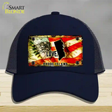 Rhode Island Love Novelty License Plate Hat Mesh / Navy