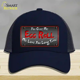 Egg Roll Novelty License Plate Hat Mesh / Navy