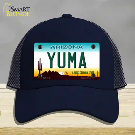 Yuma Arizona Novelty License Plate Hat Mesh / Navy