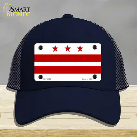 Washington DC Flag Novelty License Plate Hat Mesh / Navy