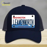 Leavenworth Washington Novelty License Plate Hat Mesh / Navy