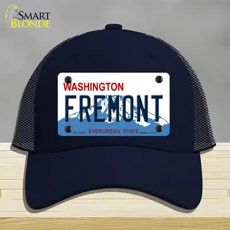 Fremont Washington Novelty License Plate Hat Mesh / Navy