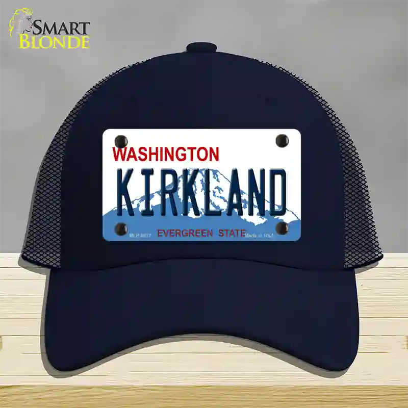 Kirkland Washington Novelty License Plate Hat Mesh / Navy