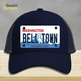 Bell Town Washington Novelty License Plate Hat Mesh / Navy