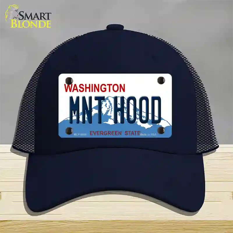 MNT Hood Washington Novelty License Plate Hat Mesh / Navy