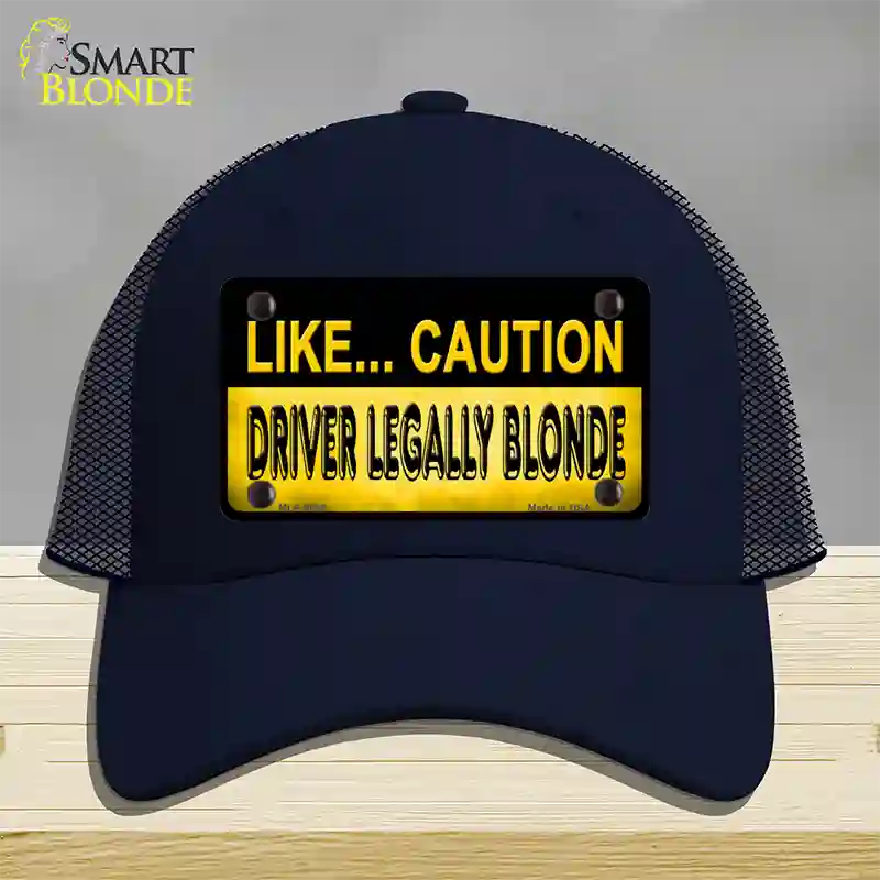 Driver Legally Blonde Novelty License Plate Hat Mesh / Navy