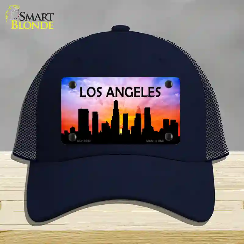 Los Angeles Silhouette Novelty License Plate Hat Mesh / Navy