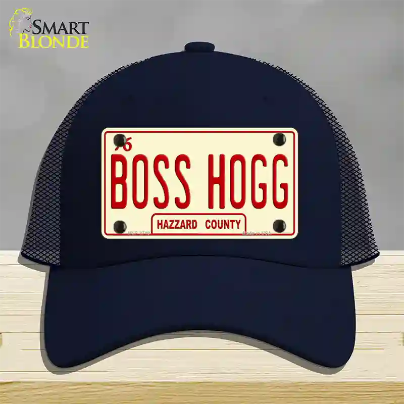 Boss Hogg Hazzard County Novelty License Plate Hat Mesh / Navy